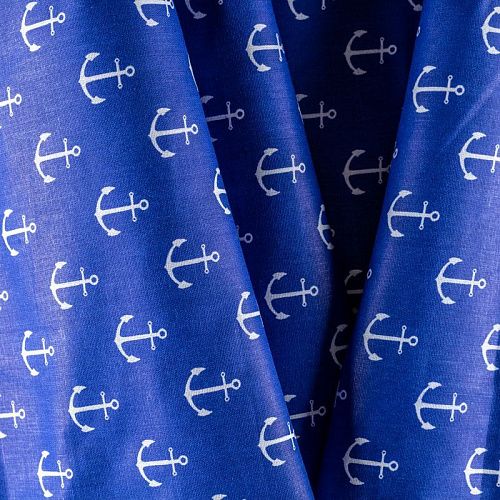 Бязь 007-00670 фиолетово-синий принтованный