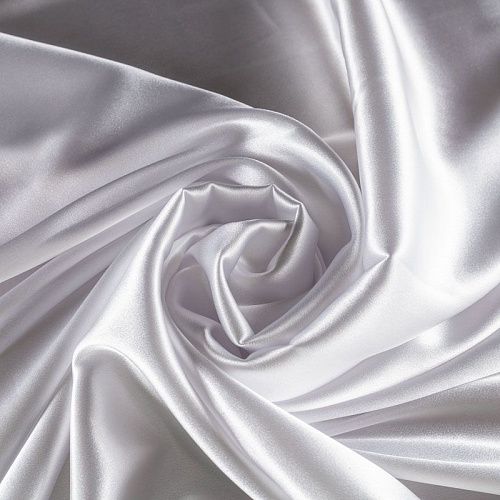 Креп-сатин К25-232 белый однотонный