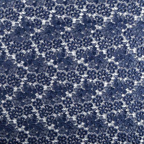 Гипюр-макраме К19-398 темно-синий