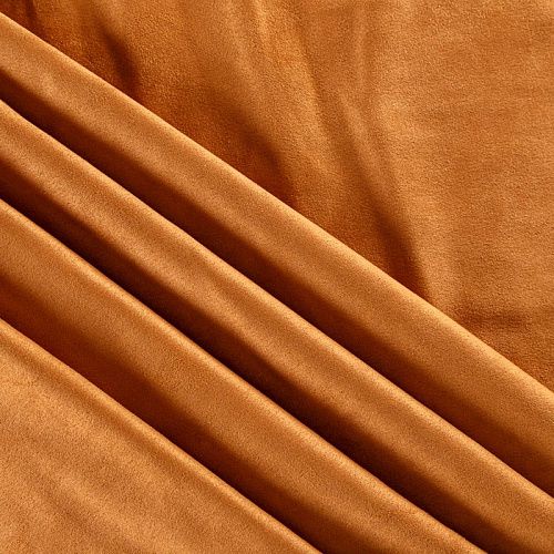 Замша искусственная 018-06135 рыжевато-коричневый однотонный