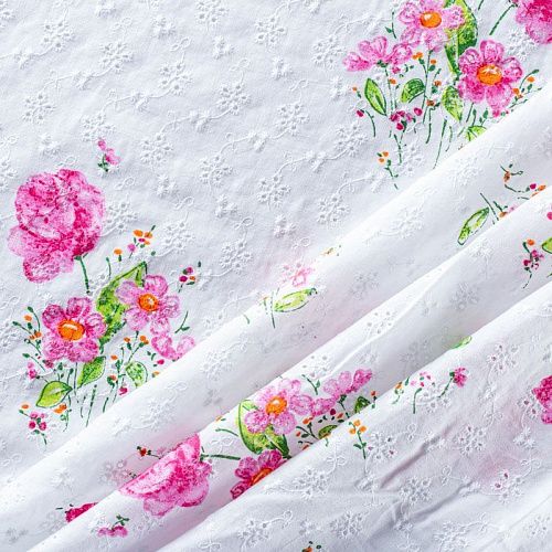 Шитье 067-00912 белый принтованный