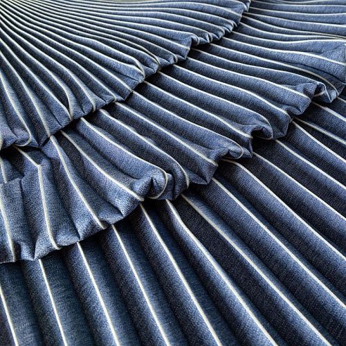 Гофре под джинс купон 60/160х110 см 043-02488 сине-голубой деним однотонный