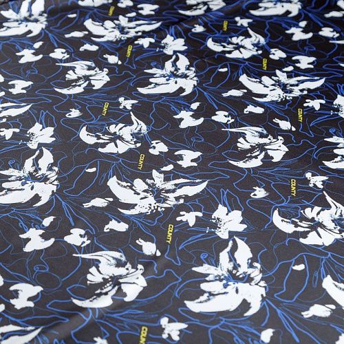 Лайкра 005-06295 черный принтованный