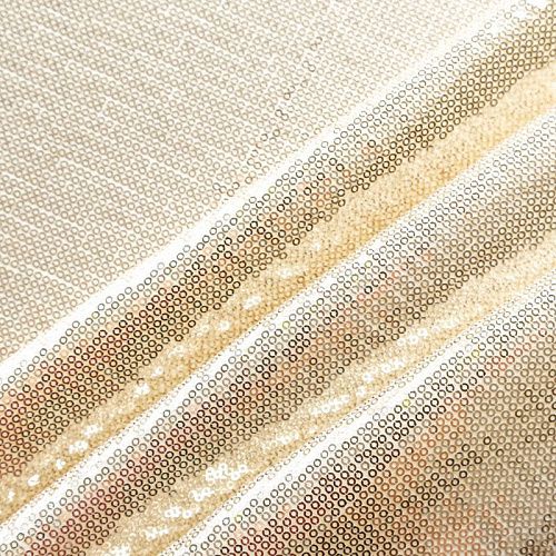 Пайетки на трикотаже 055-08984 светлое золото однотонный