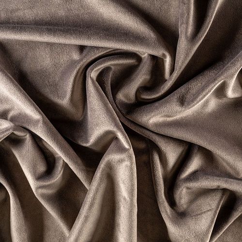 Ткань портьерная бархат 529-02-146 пепельный однотонный