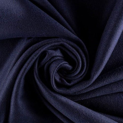 Кашемир 2-х сторонний К32-544 черно-синий однотонный