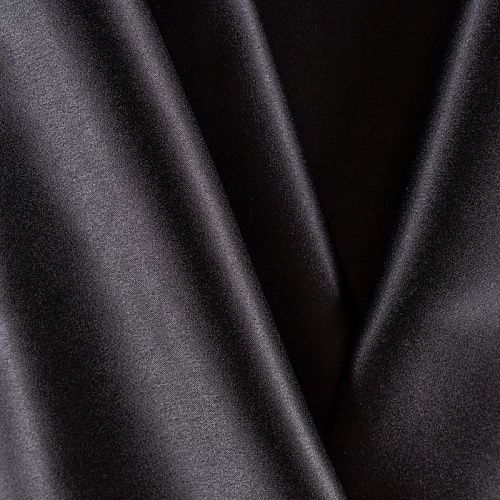 Сатин стрейч К33-757 черный однотонный
