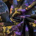Вискоза с люрексом 009-12075 черный принтованный