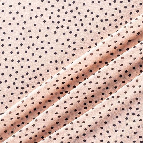 Креп-шифон 027-01871 персиково-бежевый принтованный