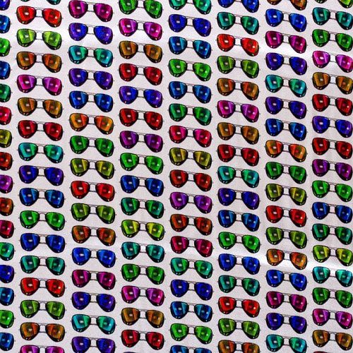 Шелк натуральный К13-196 белый принтованный