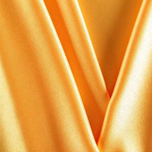 Кади креп-атлас 001-06601 тыквенный однотонный