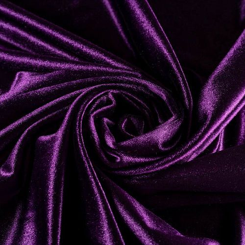 Бархат-лайкра К33-691 фиолетовый однотонный