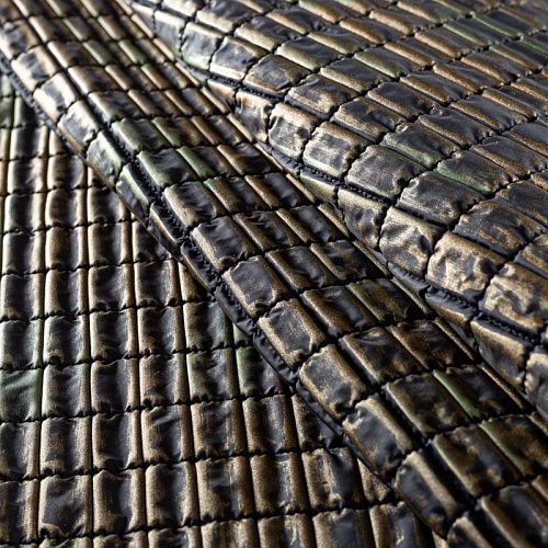 Ткань курточная 033-02000 золотисто-черный