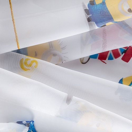 Тюль капрон Т450-01-46 белый принтованный