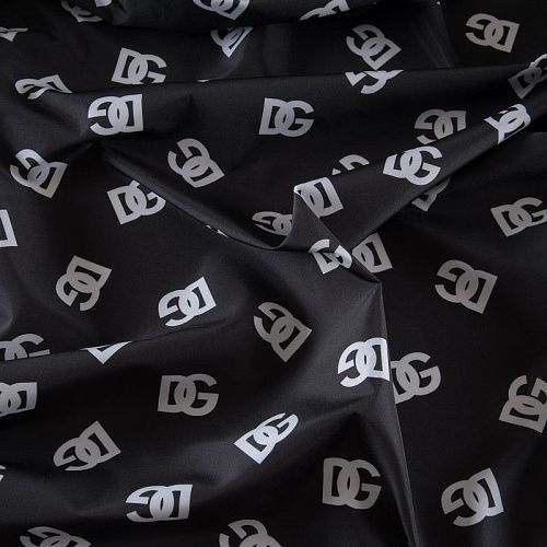 Тафта 051-11735 черный принтованный