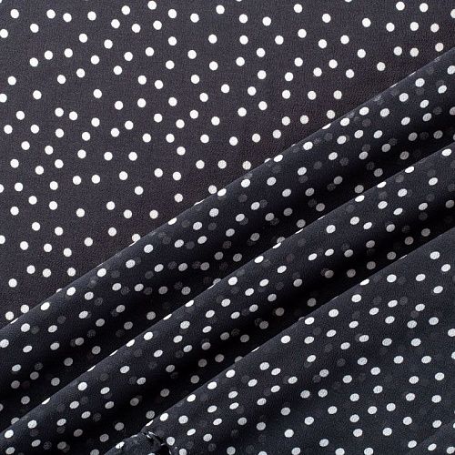 Креп-шифон 027-01878 черный принтованный