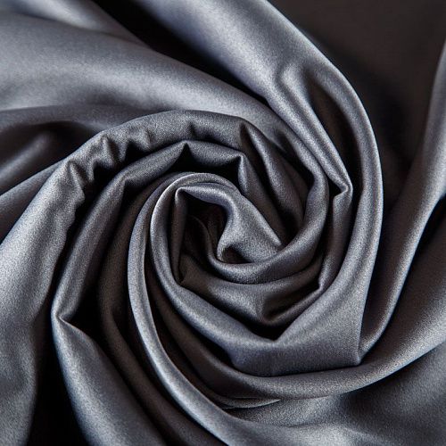 Сатин стрейч 001-07862 серый однотонный