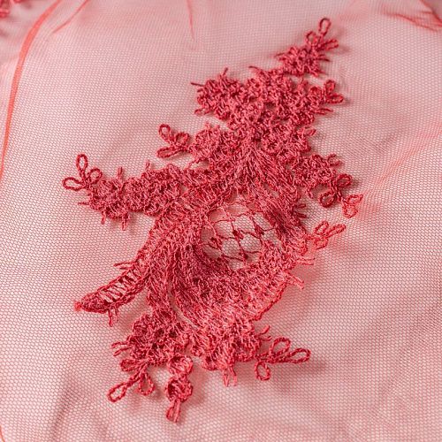 Гипюр К03-555 багрово-красный