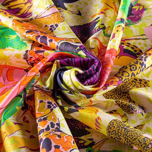 Батист 003-00874 банановый принтованный