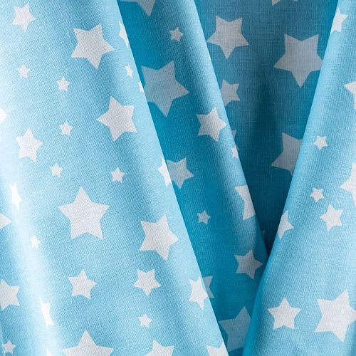 Бязь 007-00673 голубой принтованный