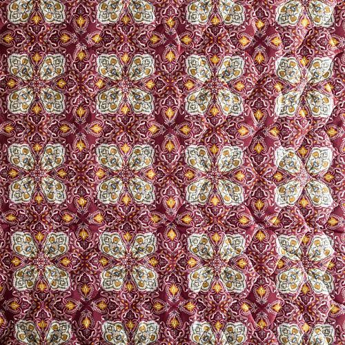 Ткань курточная 2-х сторонняя 033-03819 винный принтованный