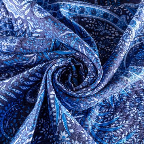 Жаккард К15-065 синий принтованный