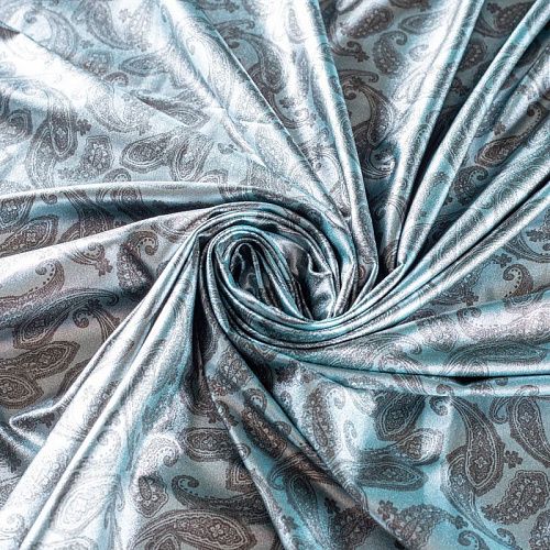 Лайкра 005-01238 серо-стальной принтованный