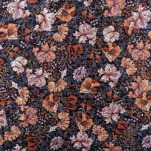 Вискоза с люрексом 009-00903 черный принтованный