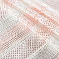 Гипюр-макраме К21-1076 бело-розовый