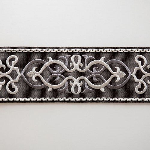 Бордюр жаккардовый 7 см 0000-357-104-003 графит с серым