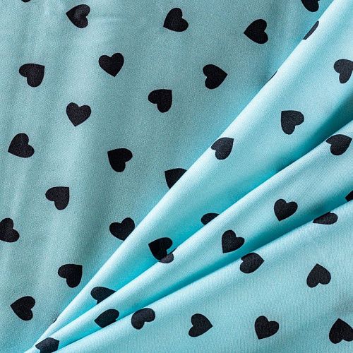 Шелк натуральный К27-202 голубой принтованный