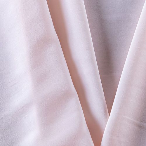 Крепдешин натуральный 028-09529 выбеленный персиковый однотонный