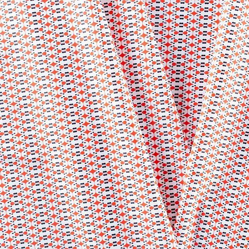 Лайкра 005-01244 красный принтованный