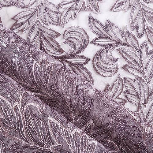 Гипюр 012-05434 розовато-лиловый