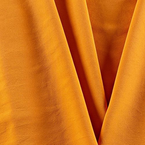 Крепдешин натуральный 028-09512 шафрановый однотонный